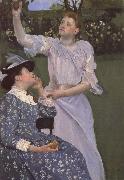 Mary Cassatt Junge Frauen beim Obstpflucken Sweden oil painting artist